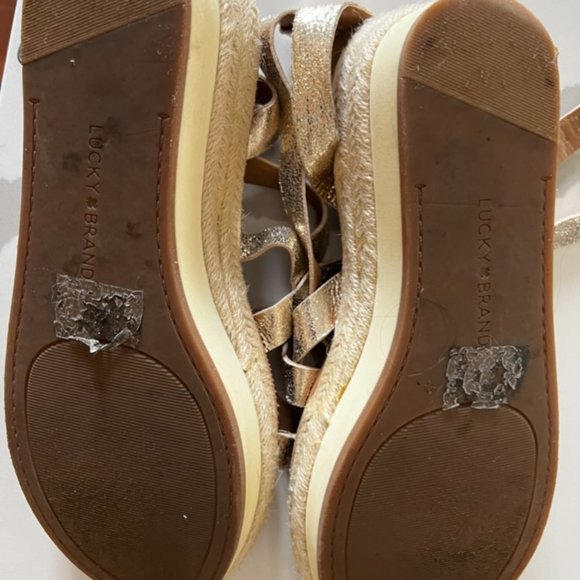 Lucky Brand Gold Strappy Sandals - Picture 6 of 6